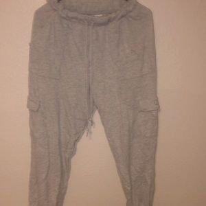 grey pink sweatpants